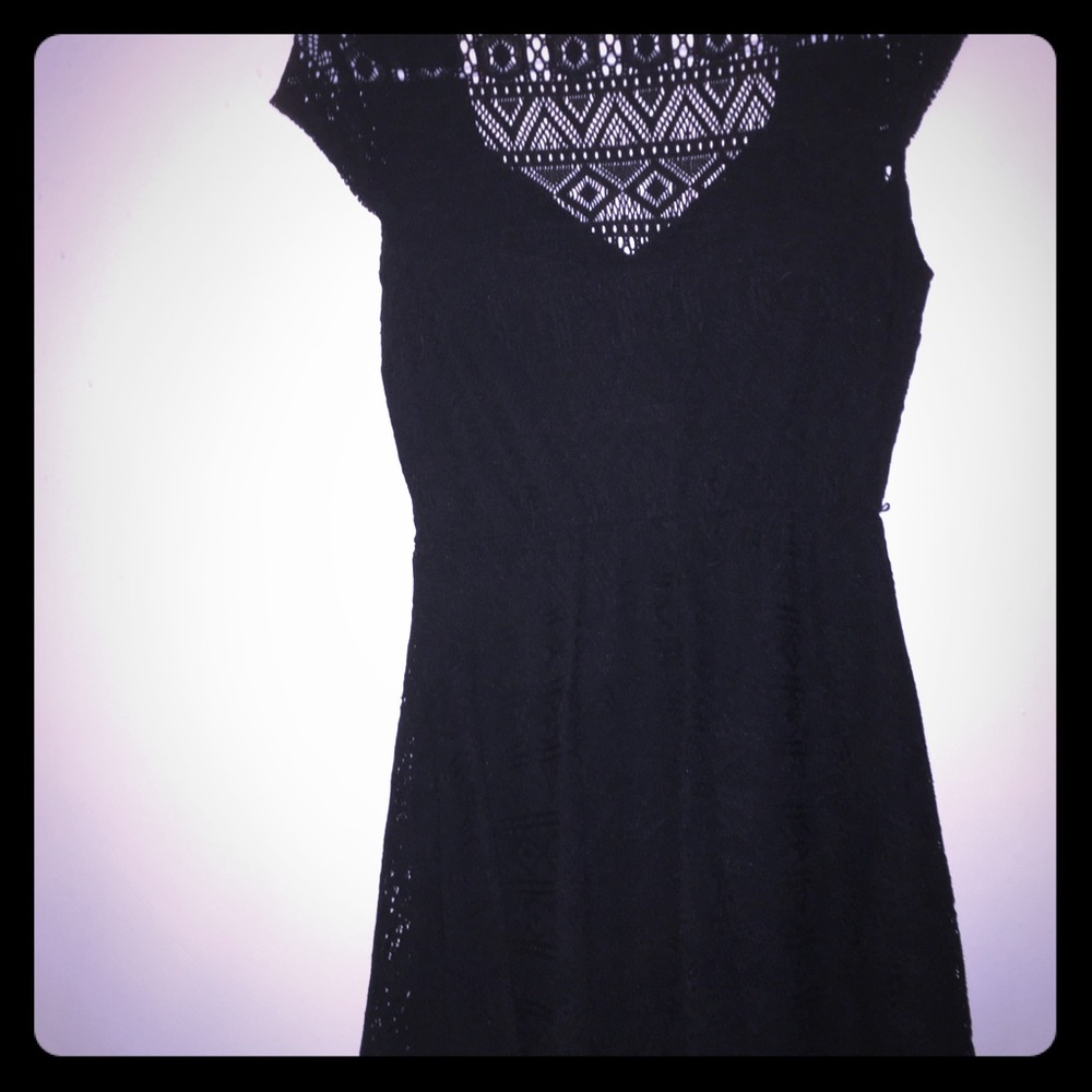 Black lace dress
